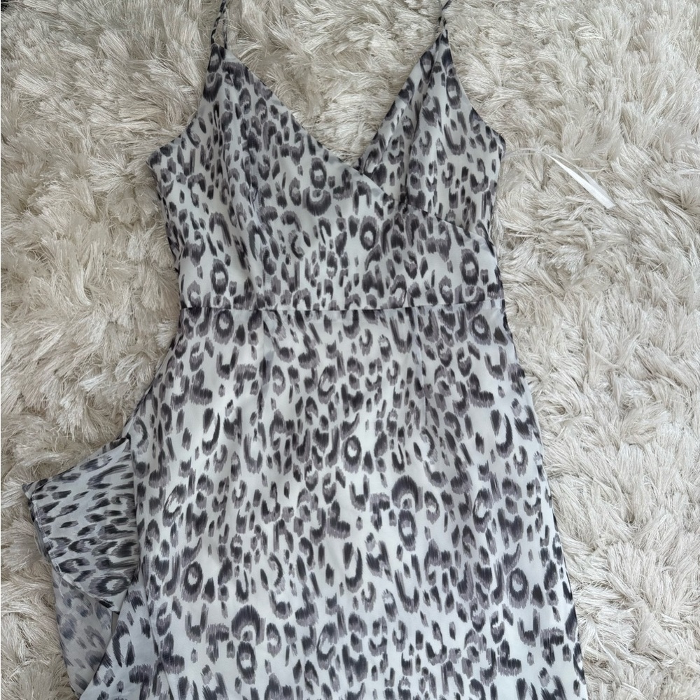 Superdown White Satin Dress